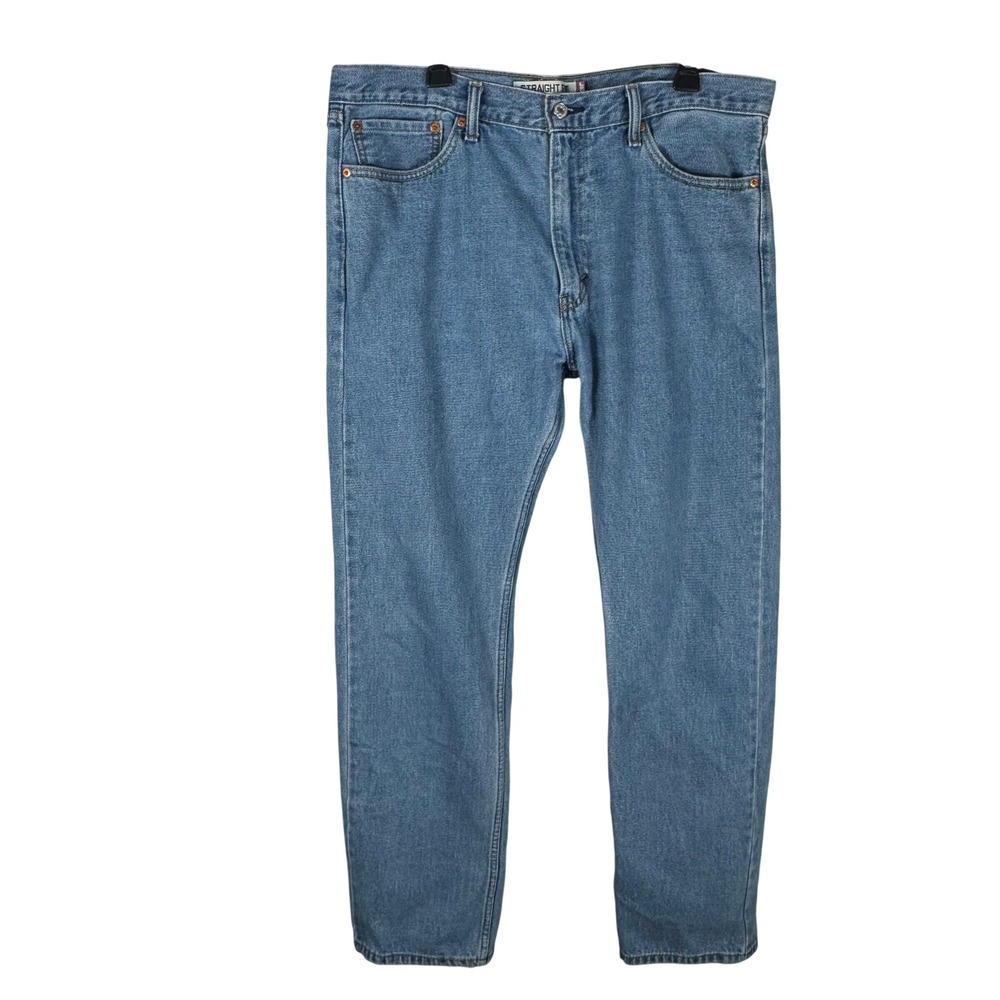 Levis 505 Straight Fit Jeans Mens 38x34 Medium Wash Blue Denim Regular Fit